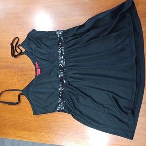 Hugo Boss Women's Dells Sequin Camisole with Adjustable Spaghetti Straps - Small